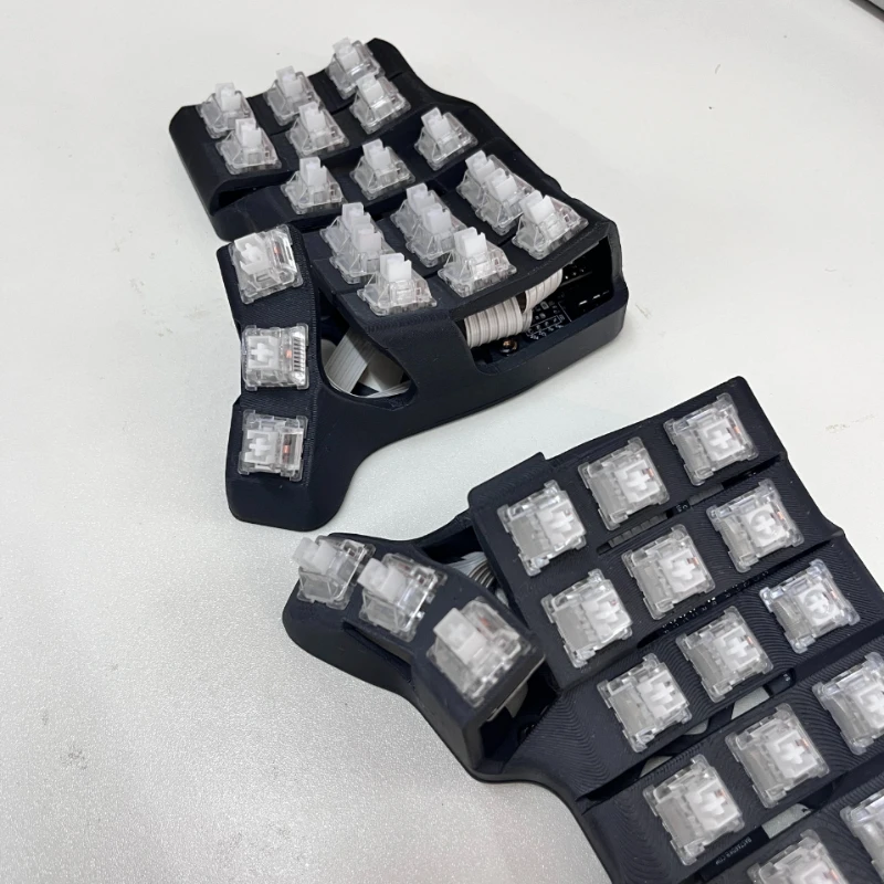 TBK Mini teclado mecánico personalizado 3 × 6 interruptor de soldadura con cable impresión FDM teclado ergonómico para juegos de oficina teclado dividido QMK/VIA - imagen 4