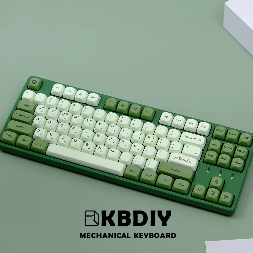 KBDiy Matcha KOA Keycap PBT teclas MOA semelhantes Retro 7u MAC ISO japonés coreano ruso 143 juego de teclas para teclado mecánico - imagen 3