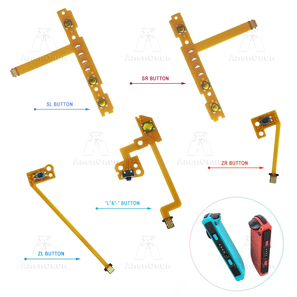 SL SR ZL ZR L Cable flexible para interruptor/interruptor OLED Premium piezas de repuesto Joycon controlador botón cinta Cable Kit de fijación