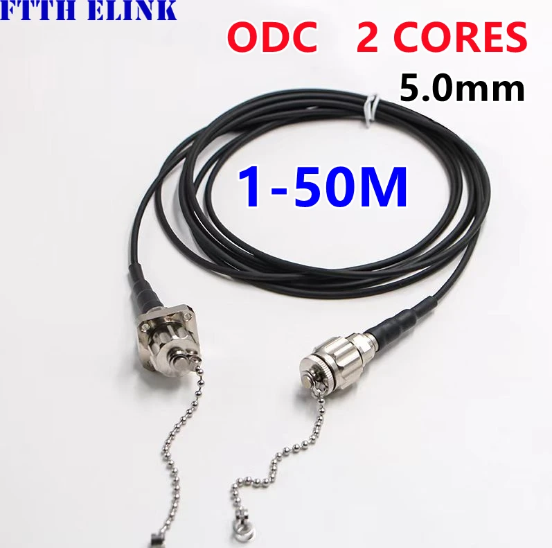 Cable de conexión blindado SM 2 núcleos ODC-ODC 5,0mm TPU 1m3m5m10m15m20m30m40m50m cable óptico de campo impermeable 2C puente exterior 2 fibra - imagen 2