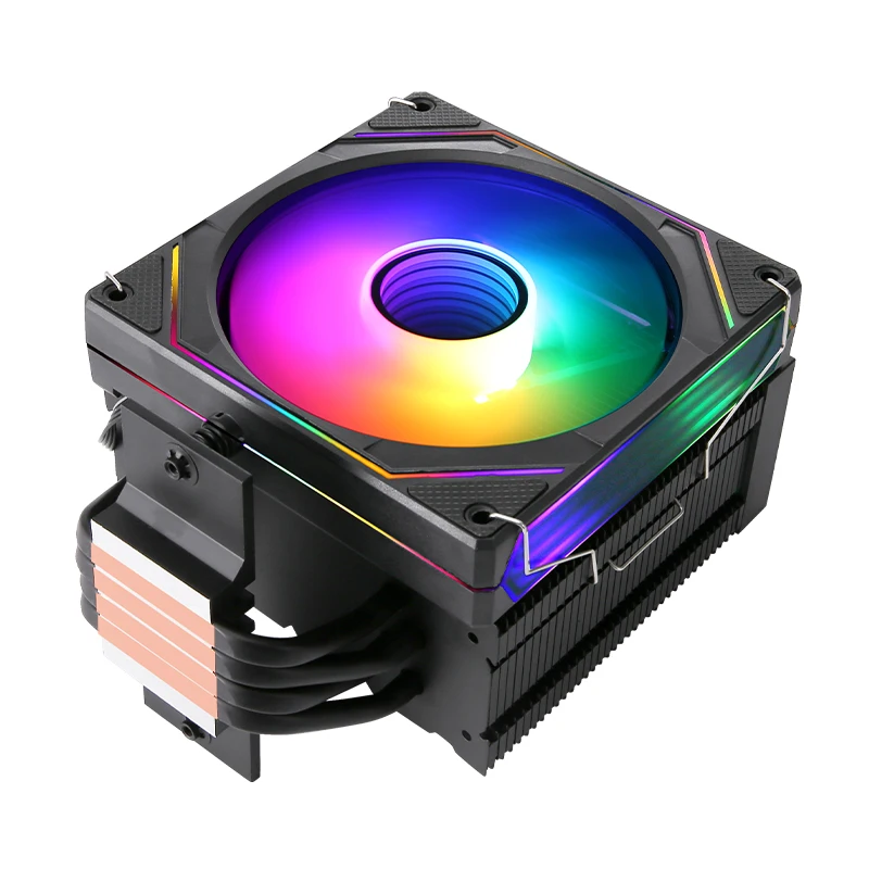 BINGHONG 120mm 4 tubos de calor refrigeración silenciosa ventilador RGB enfriador de CPU Compatible LGA115x 1200 1700 1851 2011 2066 AM4 AM5 xeon x79x99 E5 - imagen 4