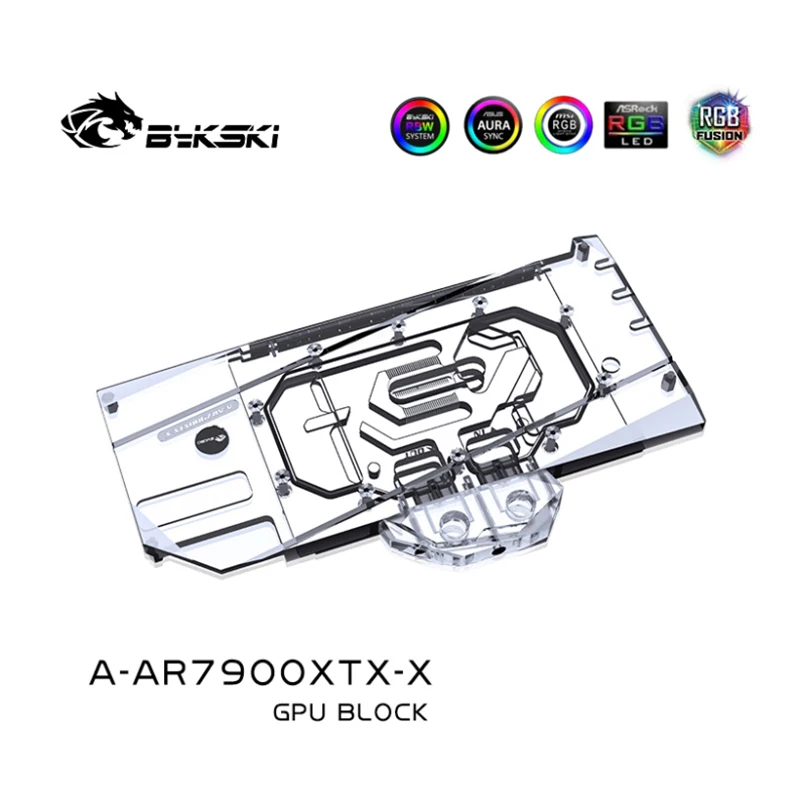 Bykski bloque de agua para ASRock AMD Radeon RX 7900 XTX Taichi tarjeta GPU/radiador de refrigeración de cobre RGB AURA/ A-AR7900XTX-X - imagen 3