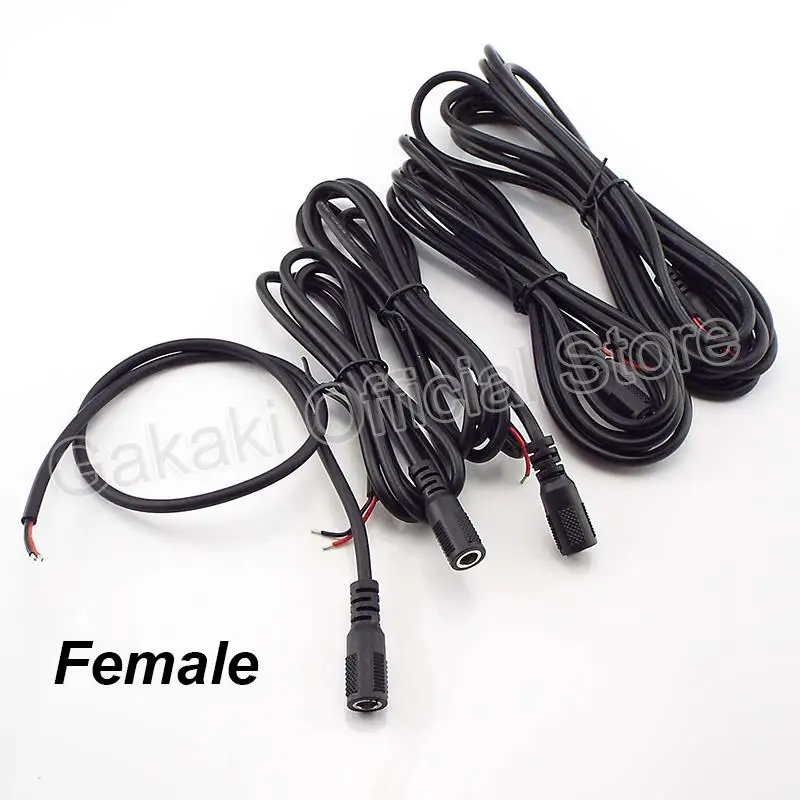 Cable flexible de alimentación CC de 20AWG, conector macho hembra, adaptador de enchufe de Cable DIY para cámara CCTV, Monitor, Panel Solar de 5,5x2,1mm - imagen 3