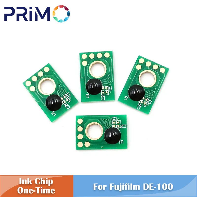 Chip de cartucho de tinta de una sola vez, 200ML, 4 colores, para cartuchos DE tinta DE impresora Fujifilm DE100 Fuji DE-100 DE 100