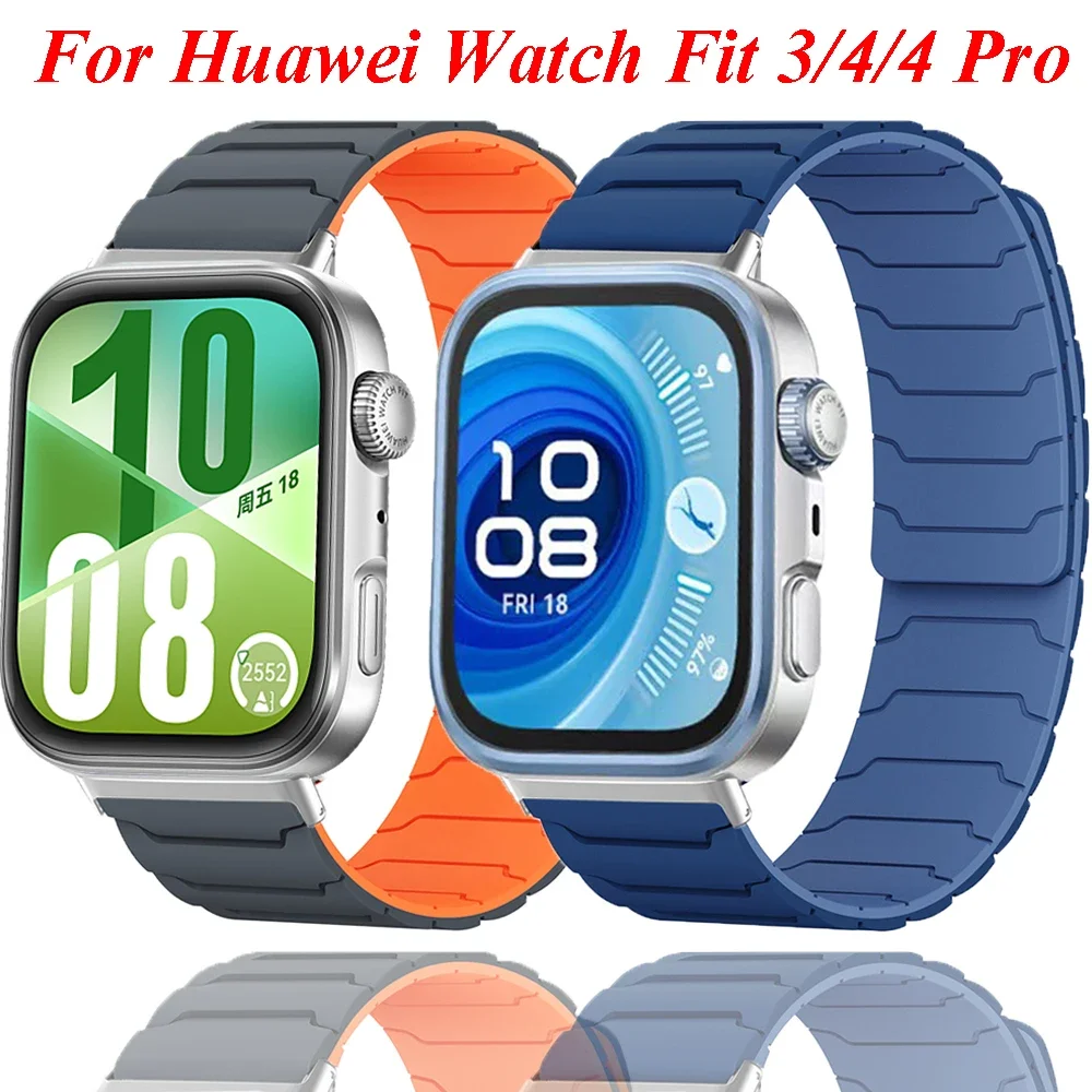 Correa de bucle magnético para Huawei Watch Fit 4 Pro 3, pulsera deportiva de silicona para Huawei Fit 4 3 Fit 4Pro, correa de repuesto