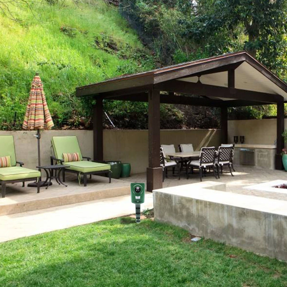 Repelente ultrasónico para gatos con Sensor de movimiento, controlador ultrasónico de animales IPX4, resistente al agua, multifuncional para repelente de animales al aire libre