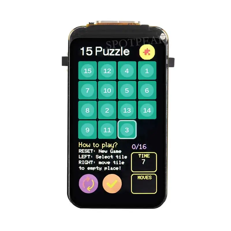 Placa de desarrollo ESP32 C6, pantalla LCD de opción táctil de 1,47 pulgadas ST7789 para Arduino WiFi6/LVGL/HMI Onborad SD-Port/RGB-LED - imagen 4