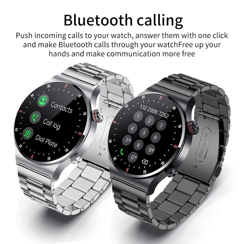 LIGE-reloj inteligente para hombre, accesorio de pulsera resistente al agua con llamadas, Bluetooth, ECG + PPG, NFC, compatible con IOS y Android, 2023 - imagen 3