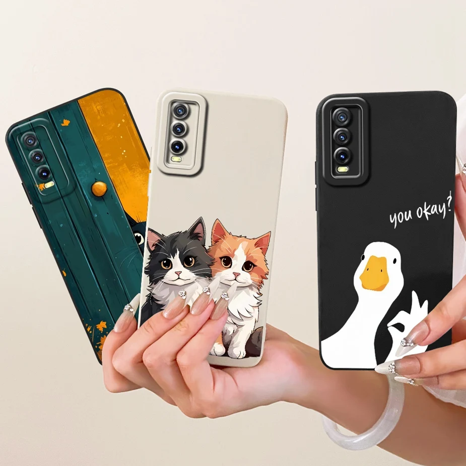 For Vivo Y20 Y20i Y20s Case V2029 Cute Cartoon Cover For Vivo Y20a Y20g Y20t Soft TPU Phone Cases For Vivo Y12s Y11s Y12a Fundas - imagen 2