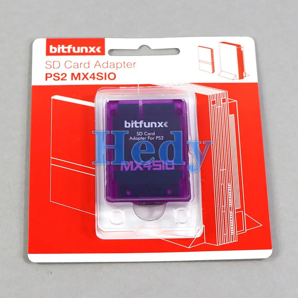 Adaptador de tarjeta TF/SD para consola PS2 MX4SIO SIO2SD, programa de tarjeta de memoria, tarjeta de juego, Kit adaptador de tarjeta de carcasa transparente, 10 Uds. - imagen 3