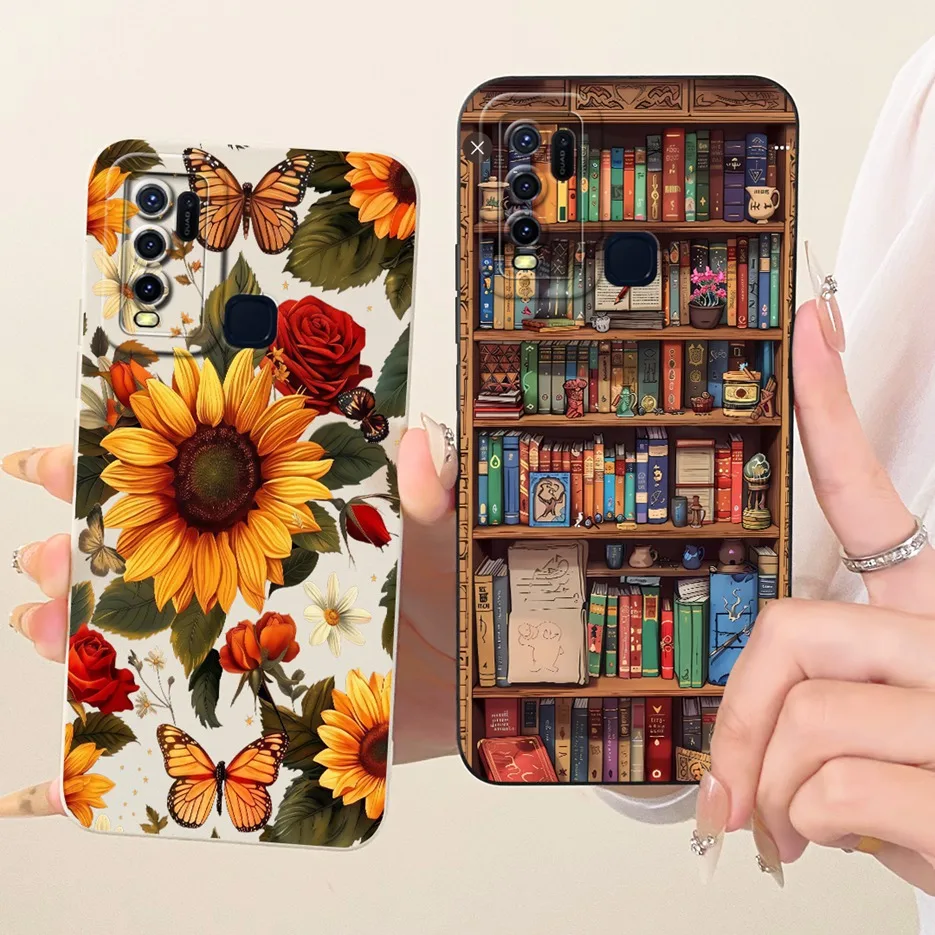 Para Vivo Y50 funda 1935 Linda funda pintada de caramelo de moda de dibujos animados funda de teléfono de silicona suave para Vivo Y30 Y 50 VivoY30 VivoY50 Shell - imagen 3