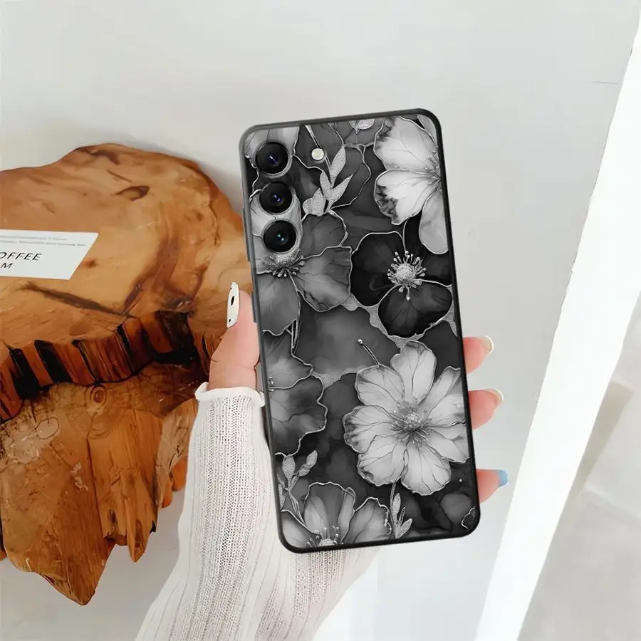 Funda para Teléfono con Diseño de Flores en Tinta para Samsung Galaxy A32 A52 A36 A24 A73 A51 A26 A72 A23 A53 A35 A22 A25 A71 A55 A41 - imagen 5