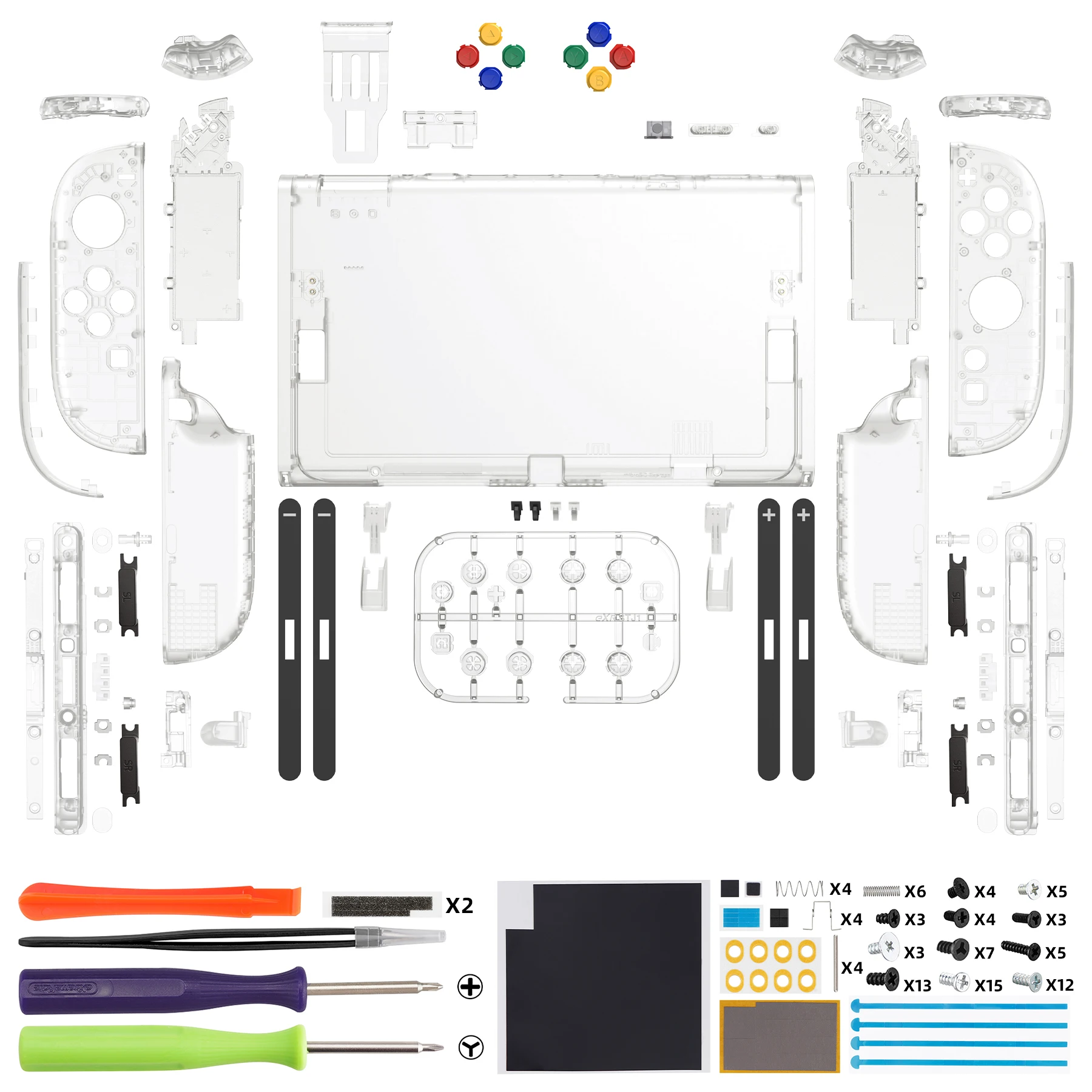 eXtremeRate Conjunto completo de carcasa con botones para Joycon 2 para Nintendo Switch 2 - Brilla en la oscuridad - Verde - imagen 2