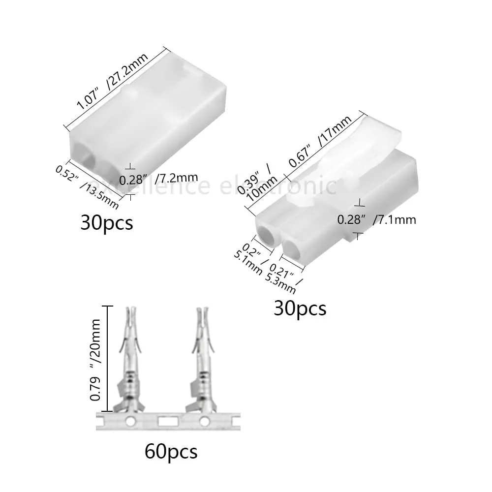 Conector macho y hembra L6.2 de 6,2mm con pines, Compatible con conector Tamiya grande tipo A, 30 pares - imagen 4