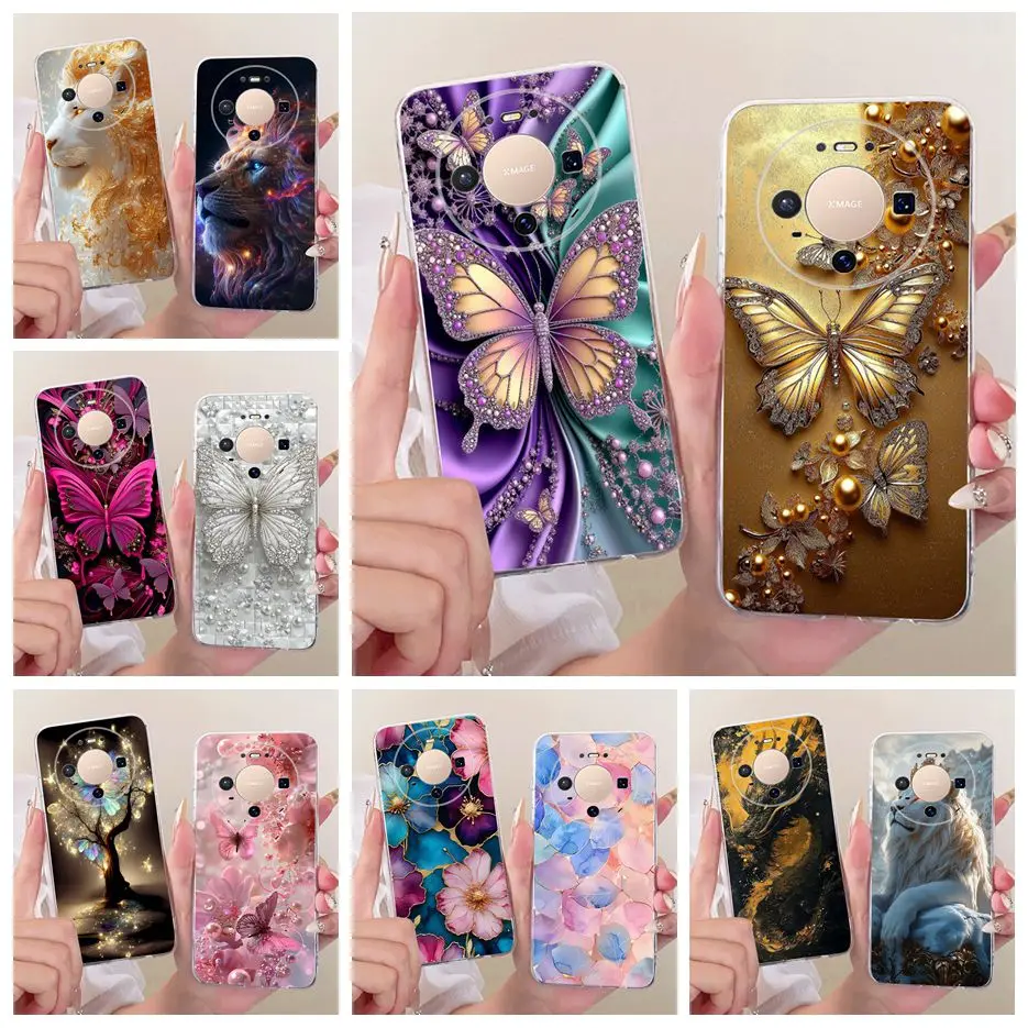 Para Huawei Mate 80 5G funda VYG-AL00 elegante mariposa pintado funda suave delgada funda de teléfono para Huawei Mate 80 Pro Mate80 5G Fundas