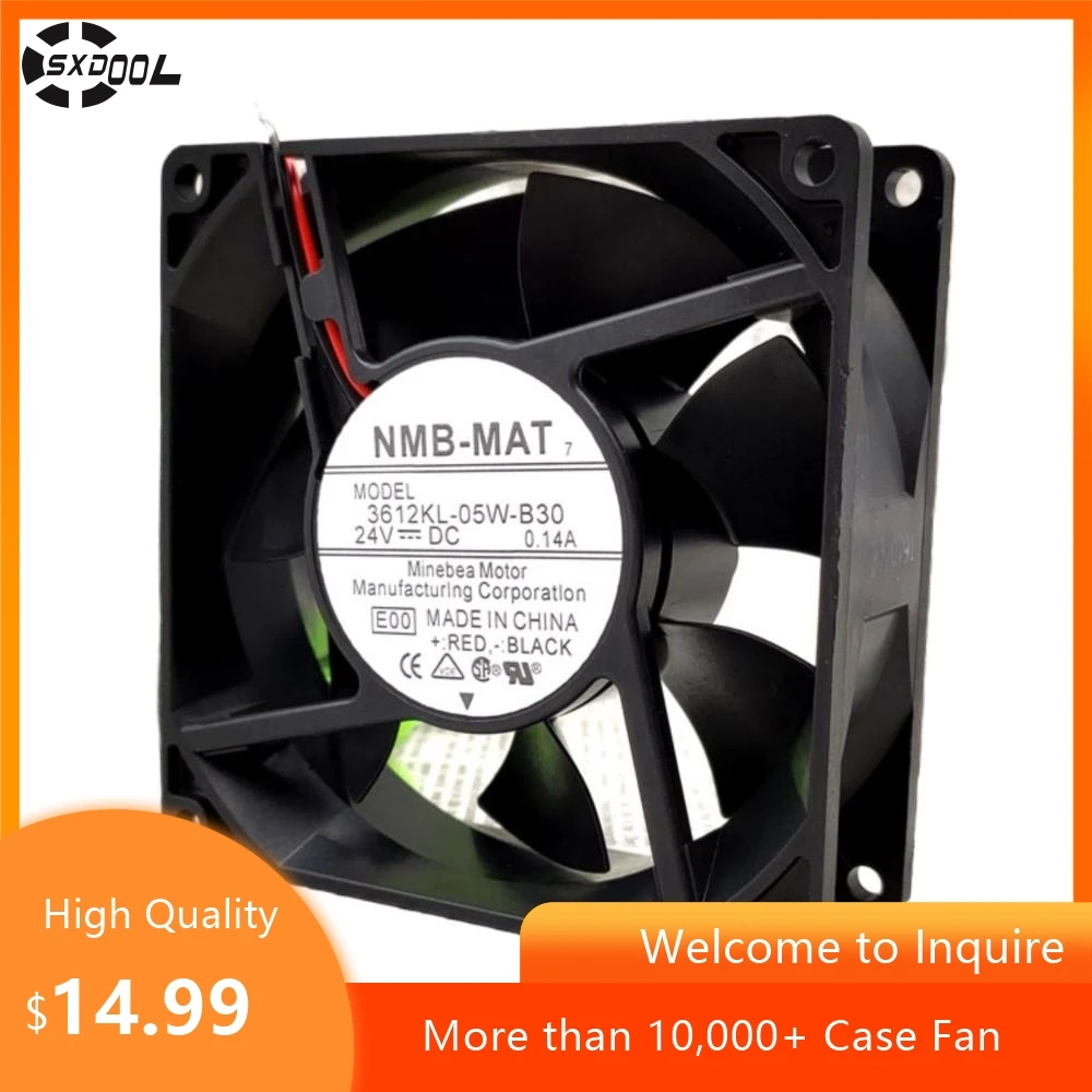 Ventilador de 92mm, 90mm, 24V para NMB Minebea 3612KL-05W-B30 24VDC 0.14a 9232 9CM, refrigeración del convertidor - imagen 2