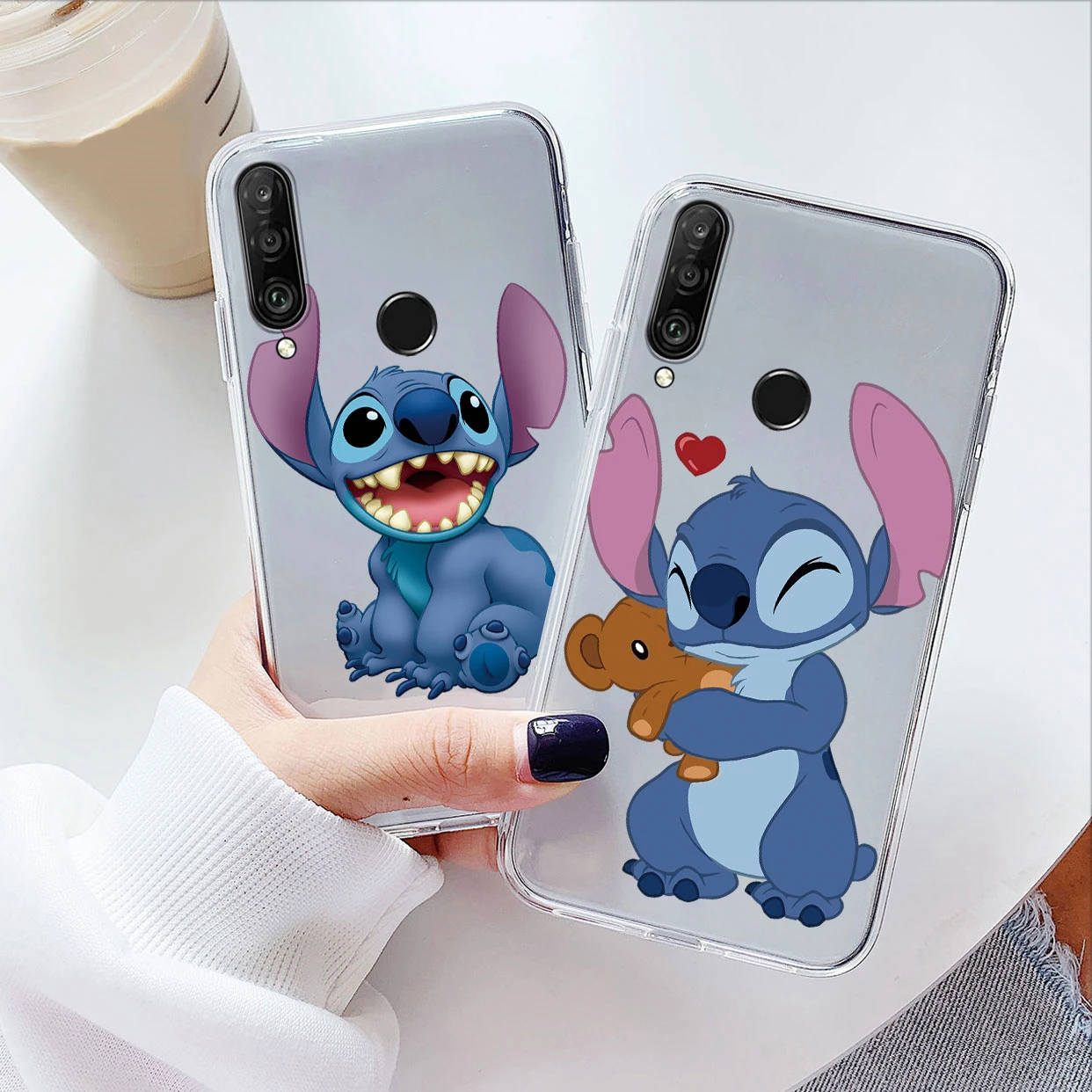 Funda transparente para Huawei P30 Funda P30 Lite bolsas P30 Pro parachoques punto de dibujos animados Linda Funda suave a prueba de golpes para Huawei P30 Capa