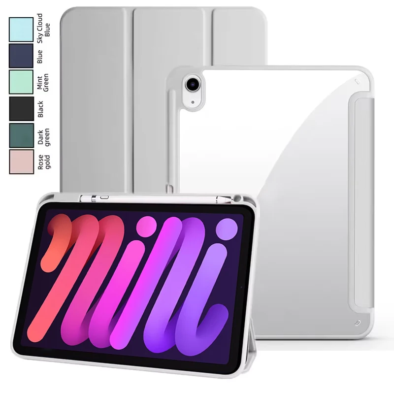 Funda para iPad Mini 2024 A17 Pro 8,3 pulgadas transparente carcasa trasera de PC Funda Capa para iPad Mini 7 Mini7 Funda para tableta