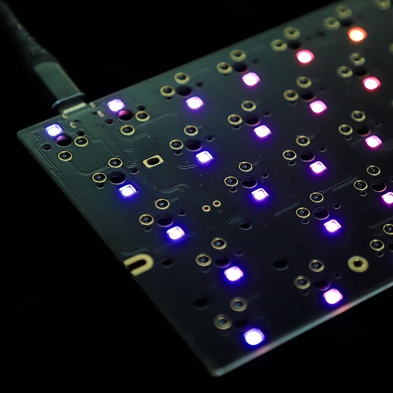 HHKB Teclado mecánico PCB intercambio en caliente RGB Base de luz personalización con cable negro inmersión oro placa base accesorios DIY - imagen 3