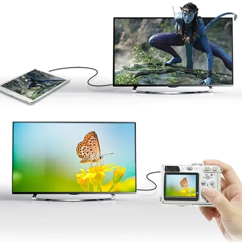 4K @ 60HZ trenza de nailon HD Compatible V2.0 HDMI a MINI HDMI extensión MINIHDMI Cable de enchufe macho a macho 1M/1,5 M/2M/3M/5M/10m hdtv tv - imagen 3