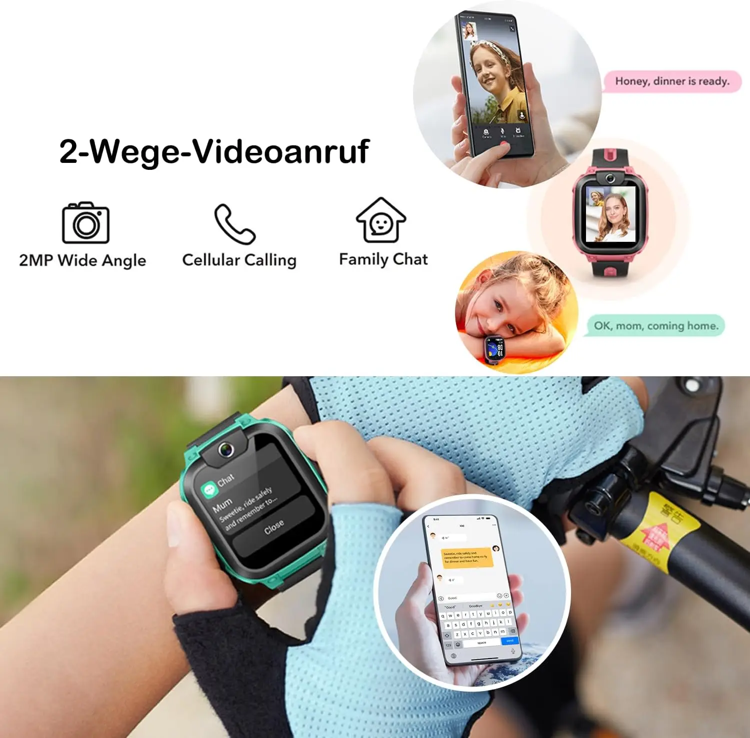 Nuevo reloj imoo Z1 teléfono 4G Smartwatch pantalla de 1,3 pulgadas cámara gran angular de 2MP mensajes de voz GPS IPX8 BT4.2 Google Pay para niños - imagen 3
