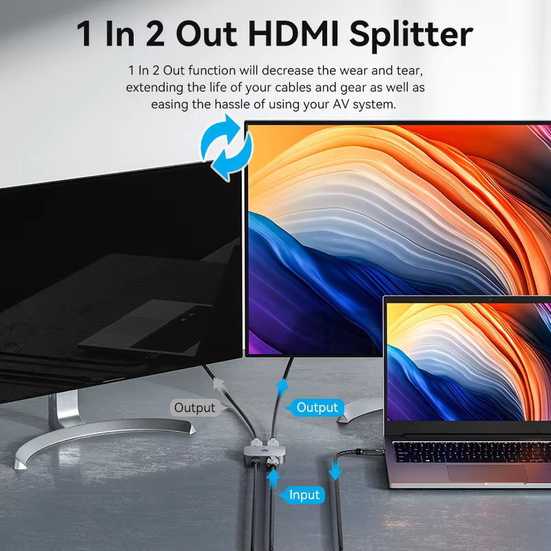 Vention Divisor HDMI 2 en 1 8K 4K 144Hz para TV y Monitor - imagen 4