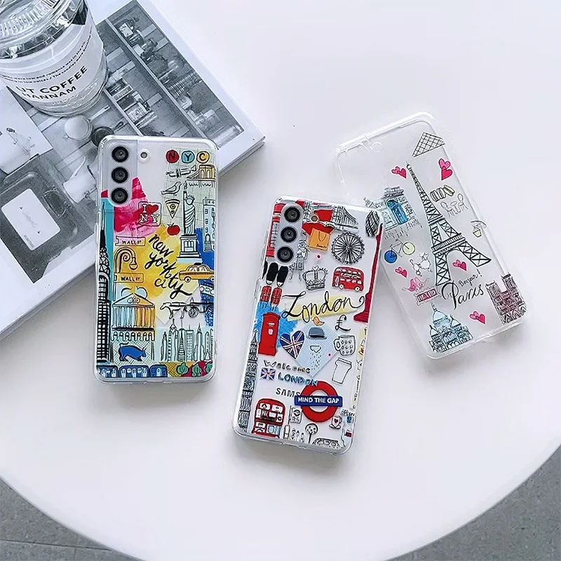 Funda trasera de TPU para Samsung Galaxy S23, S22, S21, S20 Ultra Plus FE 5G, A52S, A53, A73, A72, Note 20 - imagen 2