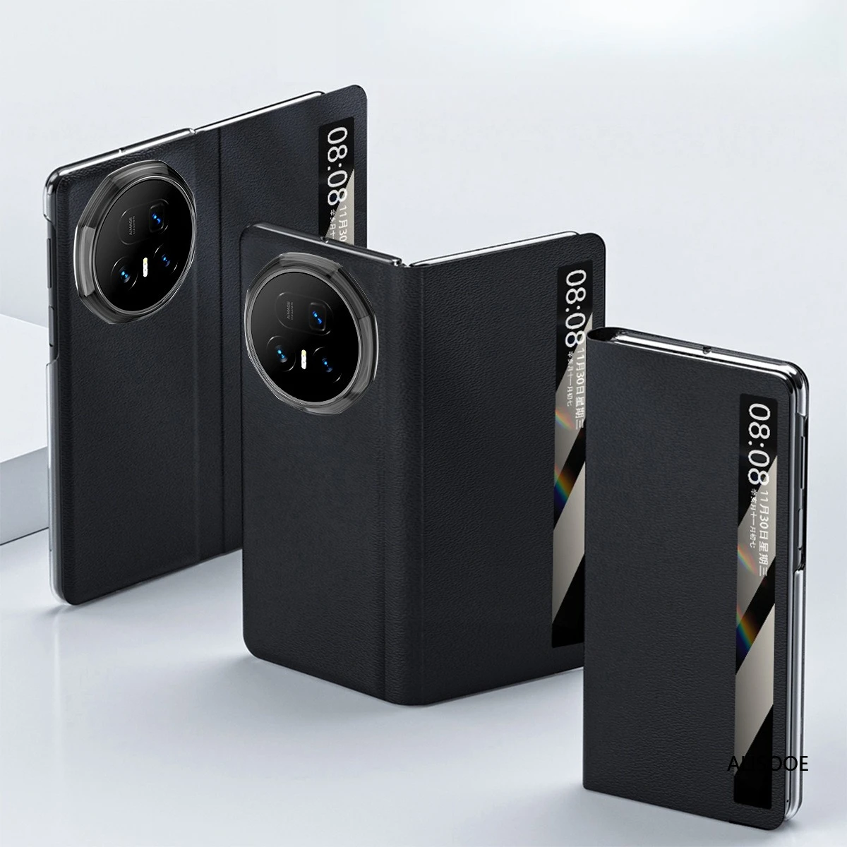 Funda con tapa para Honor Magic V5 V3, Funda de cuero de lujo con vista inteligente, protección para ventanas, Funda para Huawei Honor Magic V5 5G - imagen 3