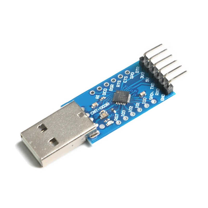 CP2104 USB 2,0 a TTL UART módulo de 6 pines convertidor serie STC PRGMR reemplazar CP2102 con Cables Dupont - imagen 3