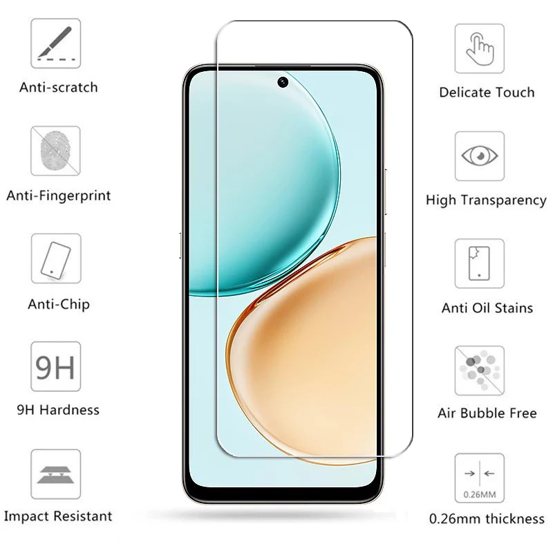 Vidrio transparente completo para Honor X7d vidrio templado Honor X7d Protector de pantalla HD película protectora de teléfono Honor X7d - imagen 3