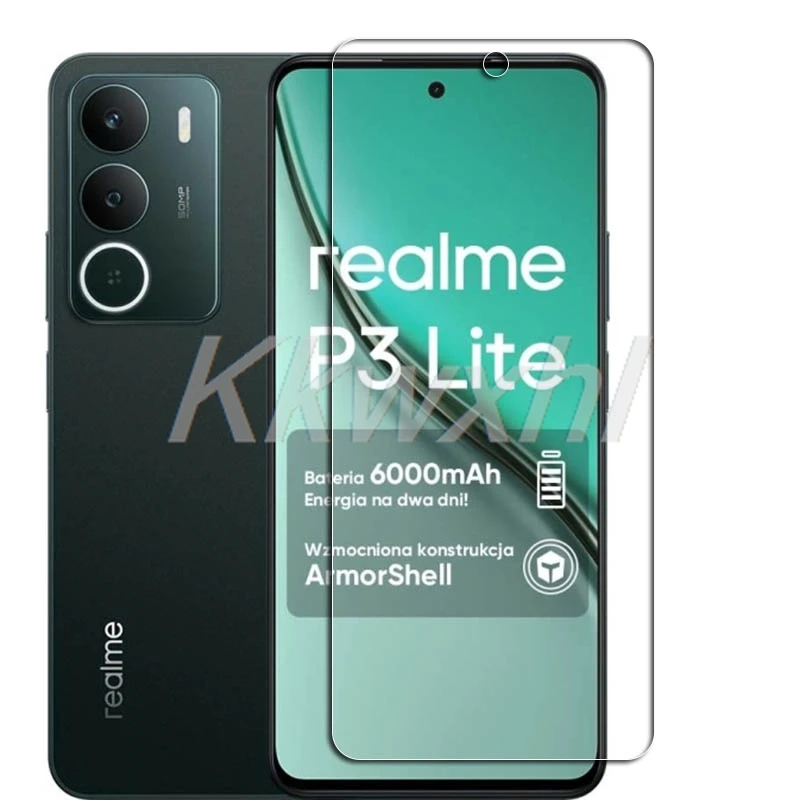 1/2 Uds para Realme P3 Lite 4G 6,67 "cubierta de vidrio templado en RealmeP3Lite 5G RealmeP3 P3Lite Protector de pantalla película transparente - imagen 2