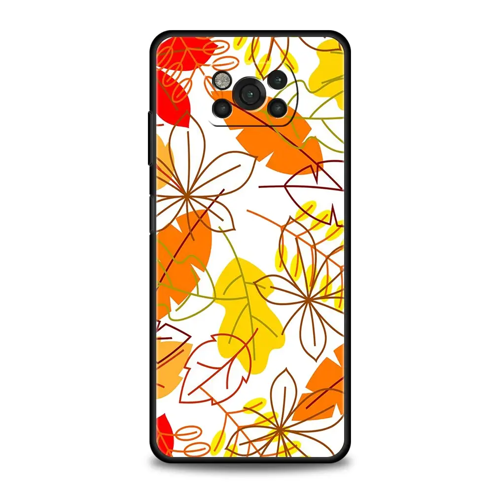 Funda de teléfono para Xiaomi Poco X6, X5, X4 Pro, 5G, X3, NFC, F5, F4, M5, M4, M3, F3, GT, C51, C55, Otoño, Otoño, zorro, calabaza, Halloween - imagen 5