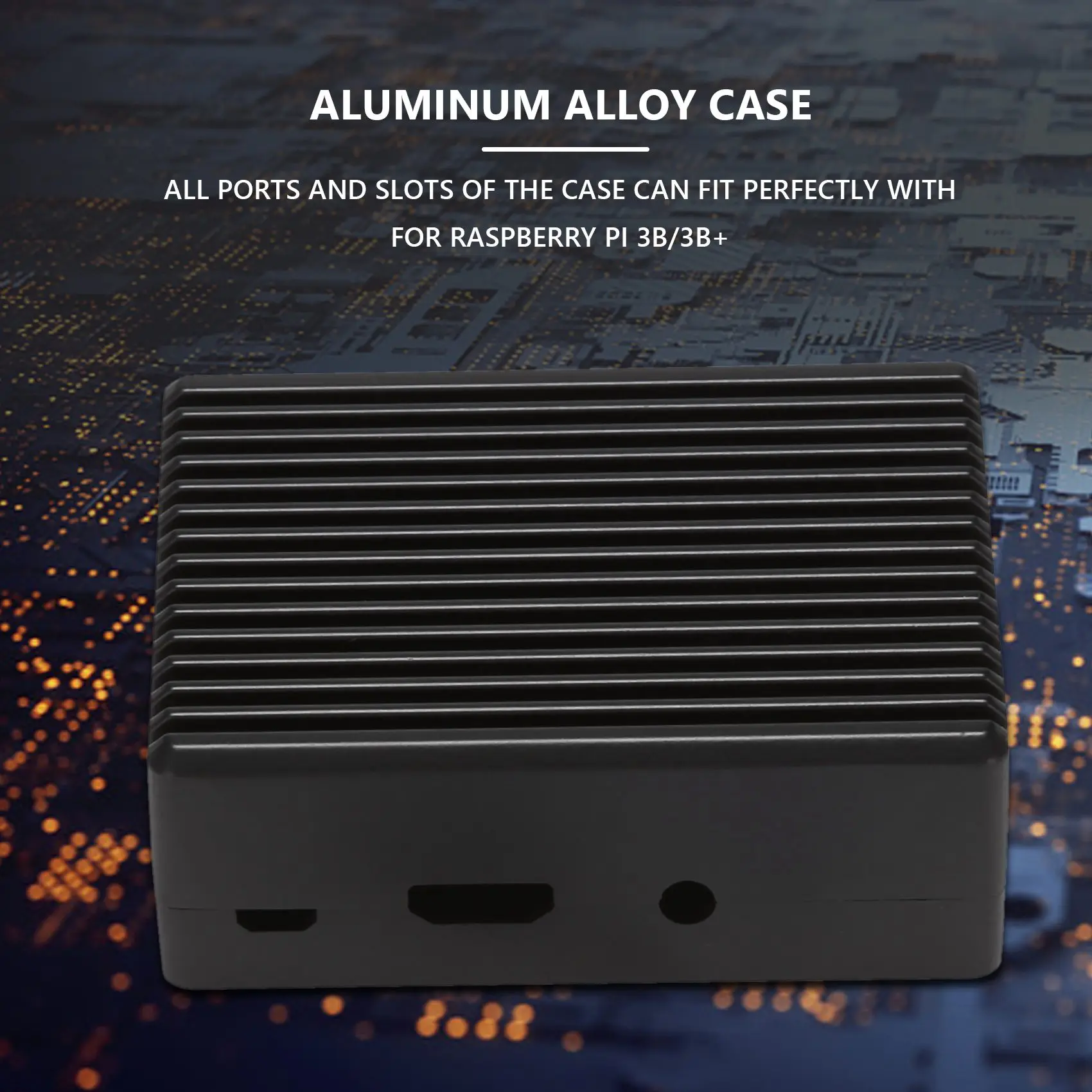 Carcasa de aleación de aluminio para Raspberry Pi 3B/+ 3B, carcasa de refrigeración pasiva, carcasa de Metal, disipación de calor, Modelo 3B - imagen 5