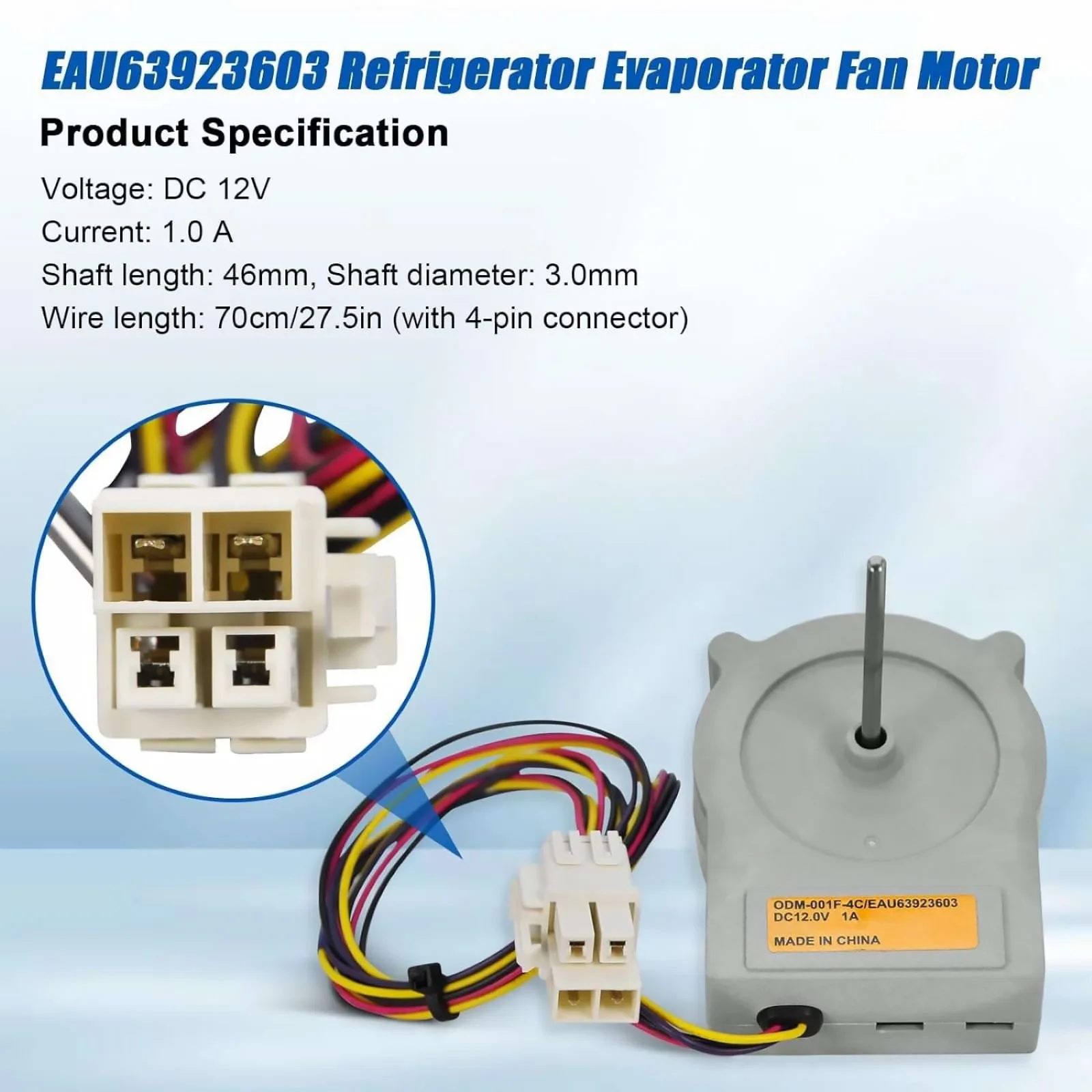 Conjunto de Motor de ventilador de evaporador de refrigerador EAU63923603 DC 12V para LG Kenmore, accesorios de refrigerador EAU65058305 PS12383671 - imagen 5