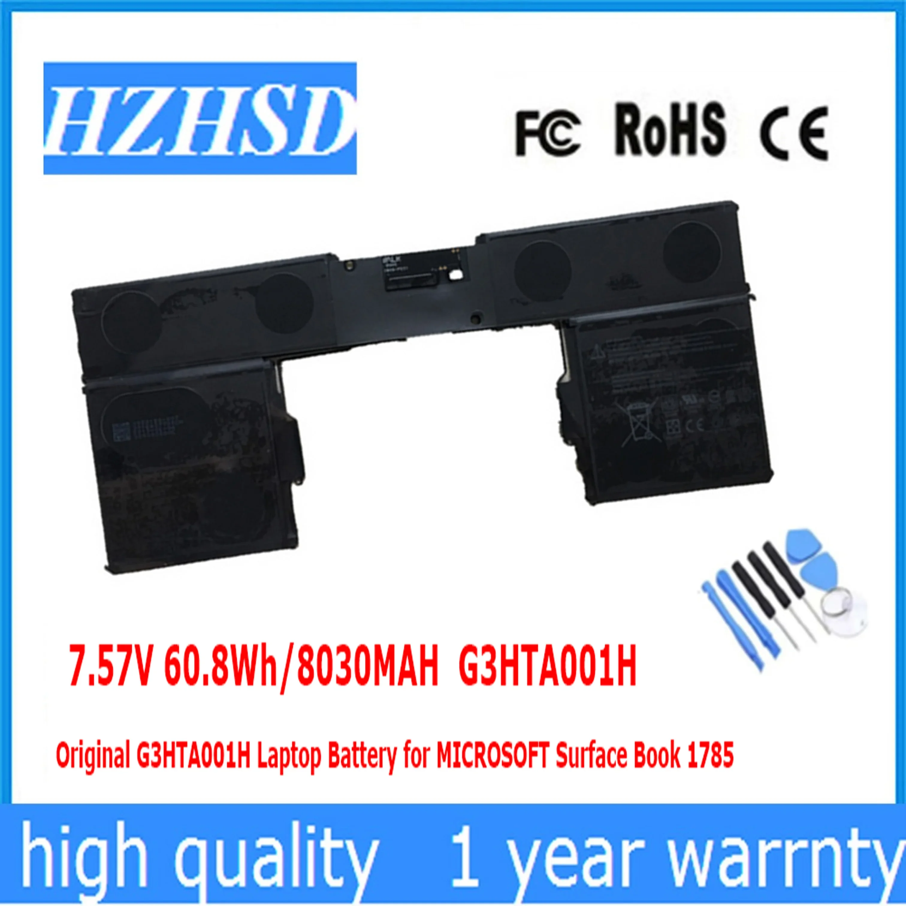 G3HTA001H 7,57 V 60.8Wh 8030MAH batería Original para ordenador portátil para MICROSOFT superficie libro 1785 batería mejorada para teclado de tableta portátil