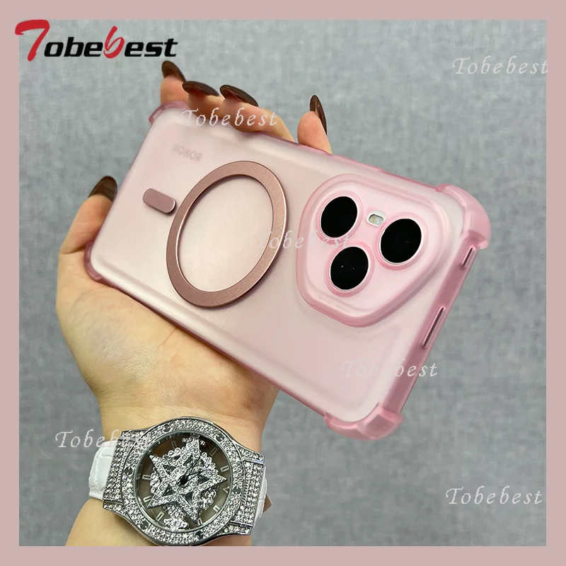 Funda de carga inalámbrica magnética a prueba de golpes para Xiaomi Poco X7 X6 Redmi Turbo 4 3 Pro A5 A3 Magsafe - imagen 4