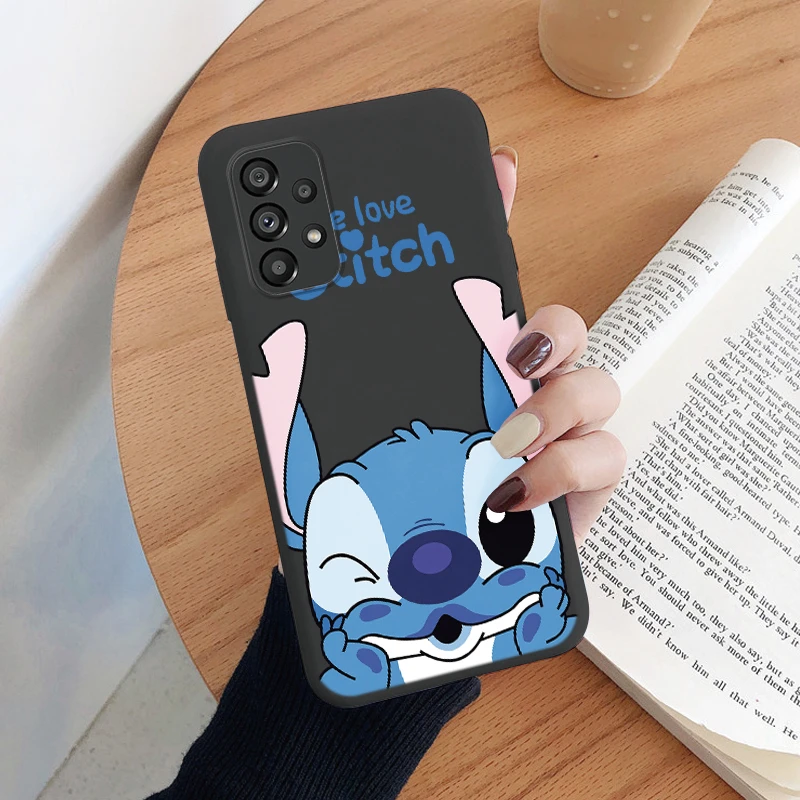 Funda protectora de silicona para Samsung Galaxy A52 A52S, carcasa suave con dibujos animados de Lilo Stitch, Funda de teléfono para Samsung A 52 Coque - imagen 5
