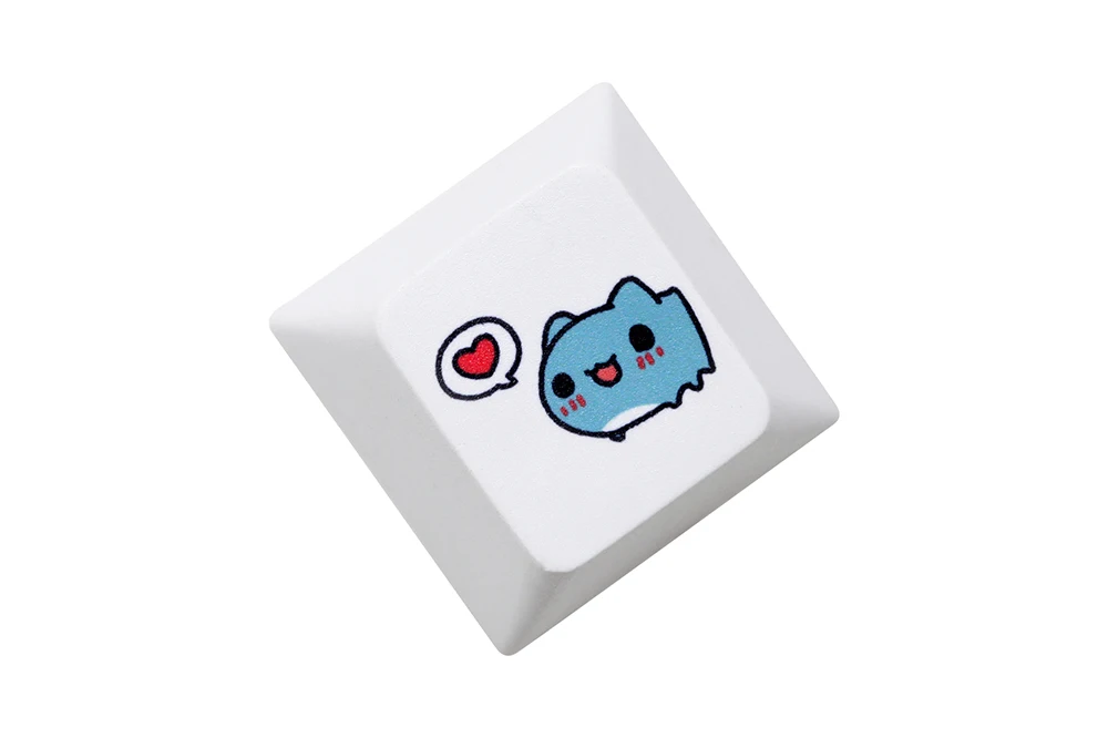 Keycap Meme Blue Cat para mx stem, teclas de subcama de tinte, teclados mecánicos para juegos, perfil de cereza divertido Kitty - imagen 2