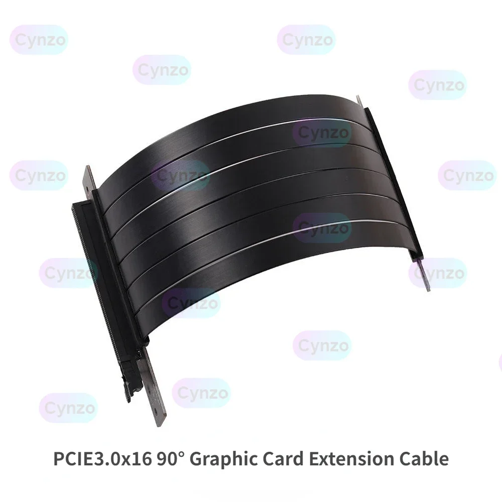 PCIe3.0x16 elevador de 90 grados, Cable de extensión de tarjeta gráfica, marco de caja de PC abierto adaptador de transferencia de cinta extensora PCI Express - imagen 4