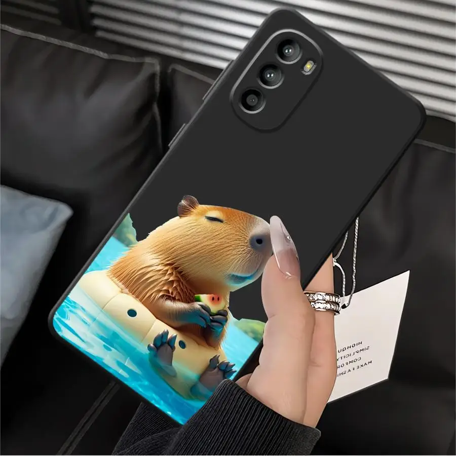 Funda para Teléfono Motorola Moto G22 Edge40 Edge 20 Pro 30 Lite G53 G30 G51 G73 G71 G32 G60s G52 G50 Divertida Capibara - imagen 2