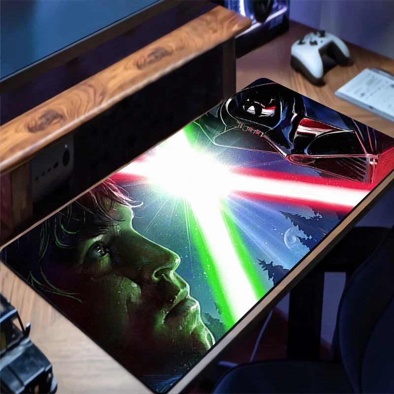 Alfombrilla de ratón para juegos, alfombrilla de escritorio de goma, s-star w-wars Luke Skywalker, antideslizante, PC, portátil, Gamer, accesorios de escritorio, alfombrilla para teclado - imagen 4