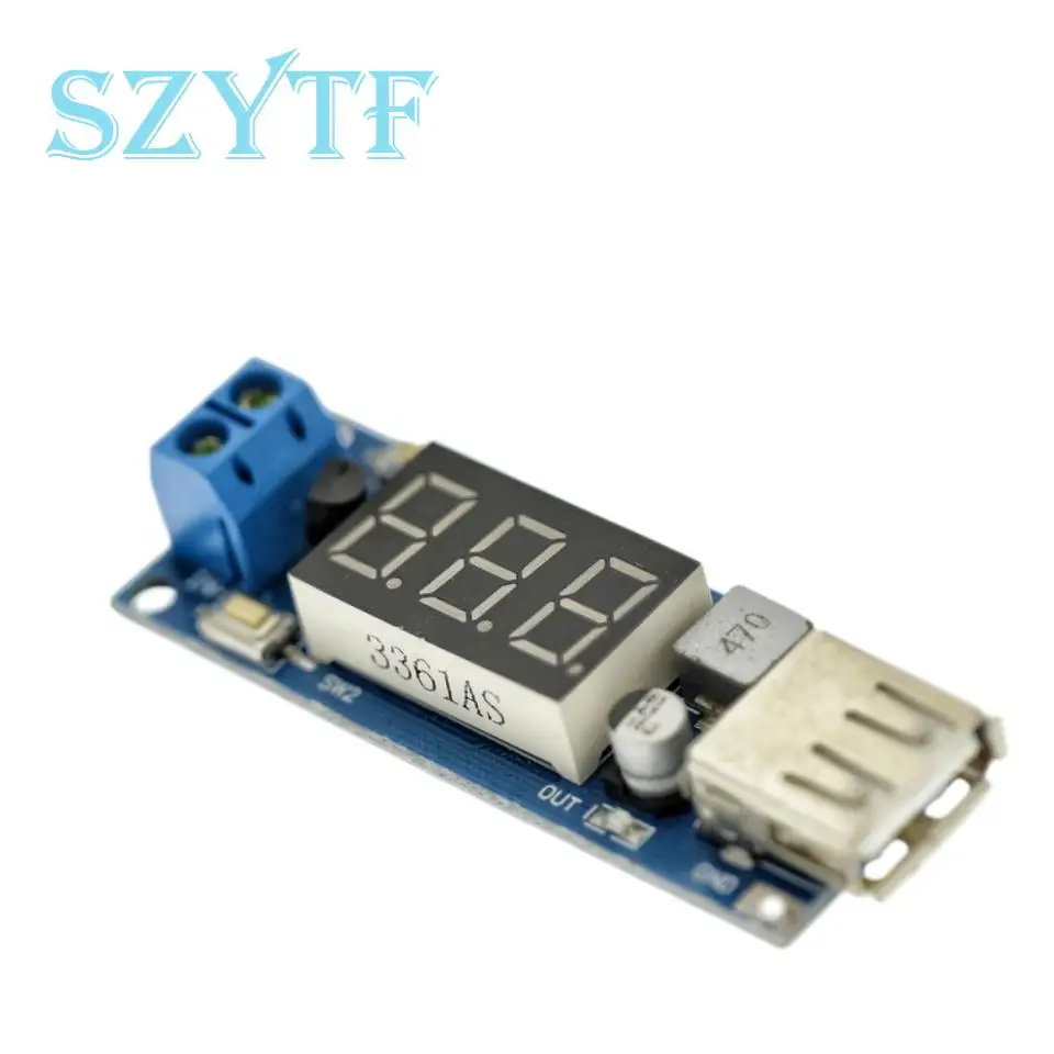 Módulo de energía Buck DC-DC, voltímetro de batería, 5V, carga USB, carga de teléfono móvil, módulo de conversión de energía - imagen 3