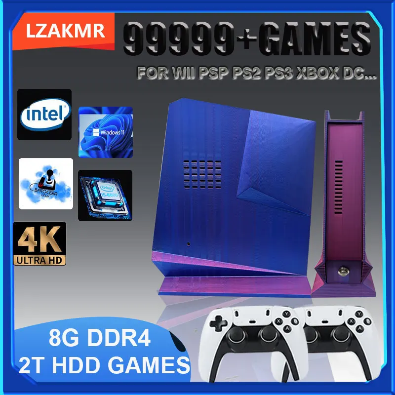Nuevo I5-6600 sistema Dual G3 caja de juego Retro 99999 + juego Windows 11 sistema de juego Batocera 2TB para PS2 PS3 WIIU WII SS GAMECUBE Intel