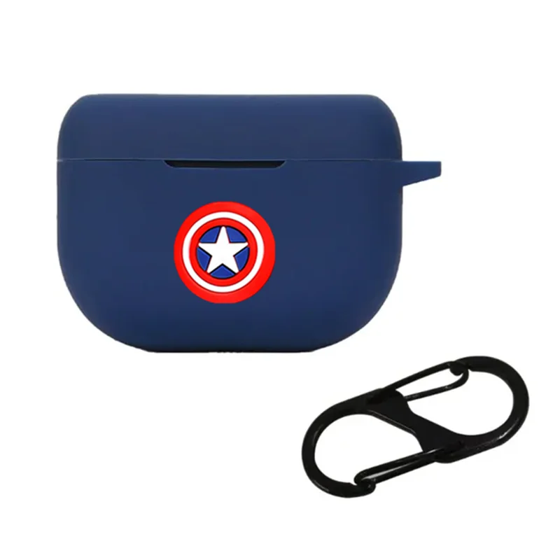 Funda de auriculares de dibujos animados de Marvel para Jabra Elite 10, auriculares inalámbricos de silicona con Bluetooth, caja de carga, funda protectora con gancho - imagen 3