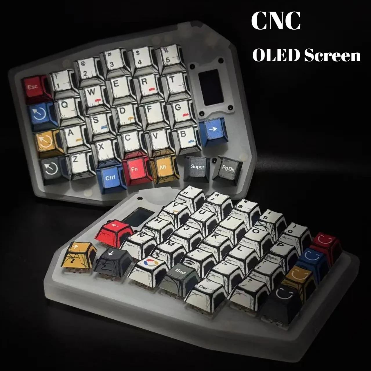 Kit de teclado dividido Sofle con cable OLED monomodo soporte de intercambio en caliente a través de Split ergonómico Esport Gaming accesorios de teclado de oficina