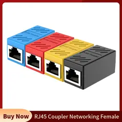 Acoplador RJ45 Hembra-Hembra Cat7 Cat6 Cat5e Extensor Ethernet