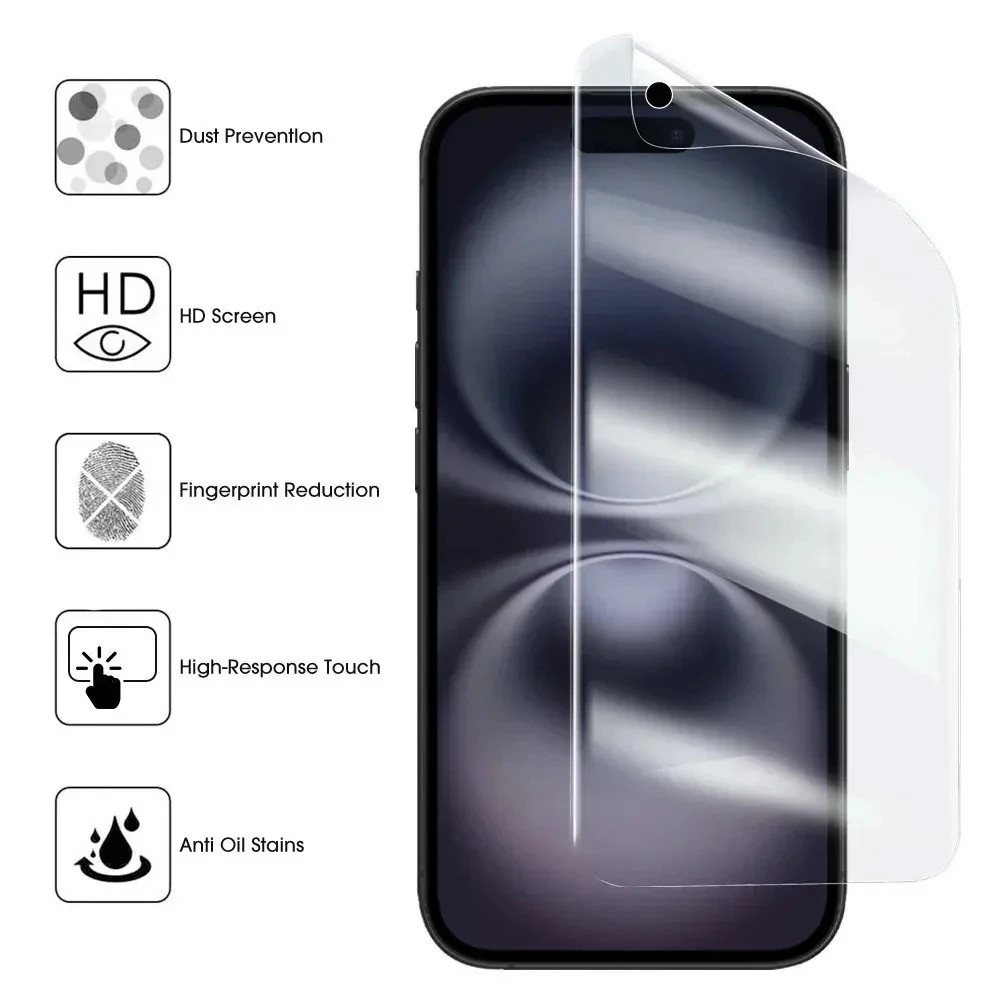 Película de hidrogel antiespía para Iphone16, Protector de pantalla de privacidad de TPU, películas protectoras antiespionaje para Iphone 16 Pro Max /16 Plus - imagen 3
