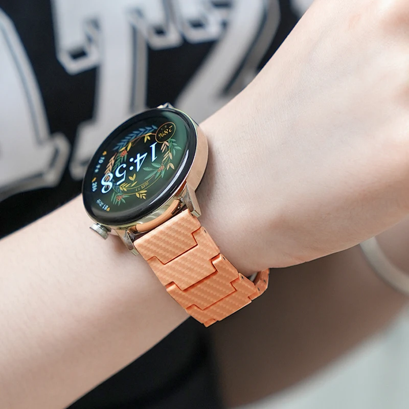 Correa de fibra de carbono para Samsung Galaxy 5/4/4 classic/46mm/42mm/5pro/Active 2 20mm 22mm pulsera huawei watch gt 3/2/2e/pro/Runner - imagen 5