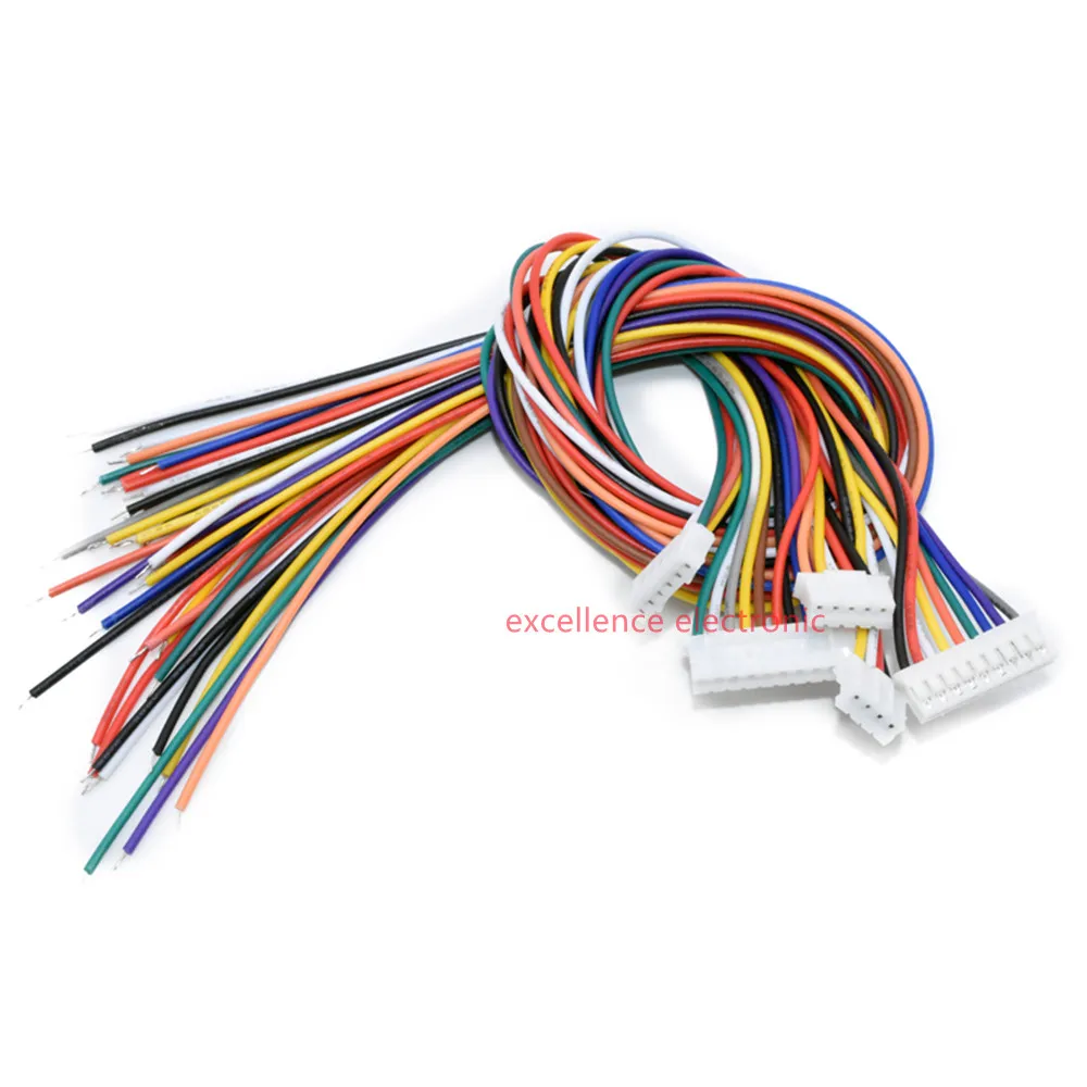 10 juegos JST1.25 ZH1.5 PH2.0 XH2.54 conector hembra + macho 2/3/4/5/6/7/8/9/10/12P enchufe con Cable 10/20/30cm con PIN curvo 2,54 MM - imagen 5