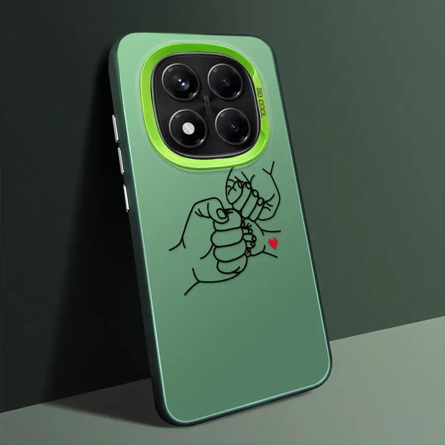 Funda trasera de teléfono para Xiaomi Redmi Note 14 Pro Plus 10Lite 11s 9s 12s 13 12 11 10s una familia tres con líneas - imagen 2